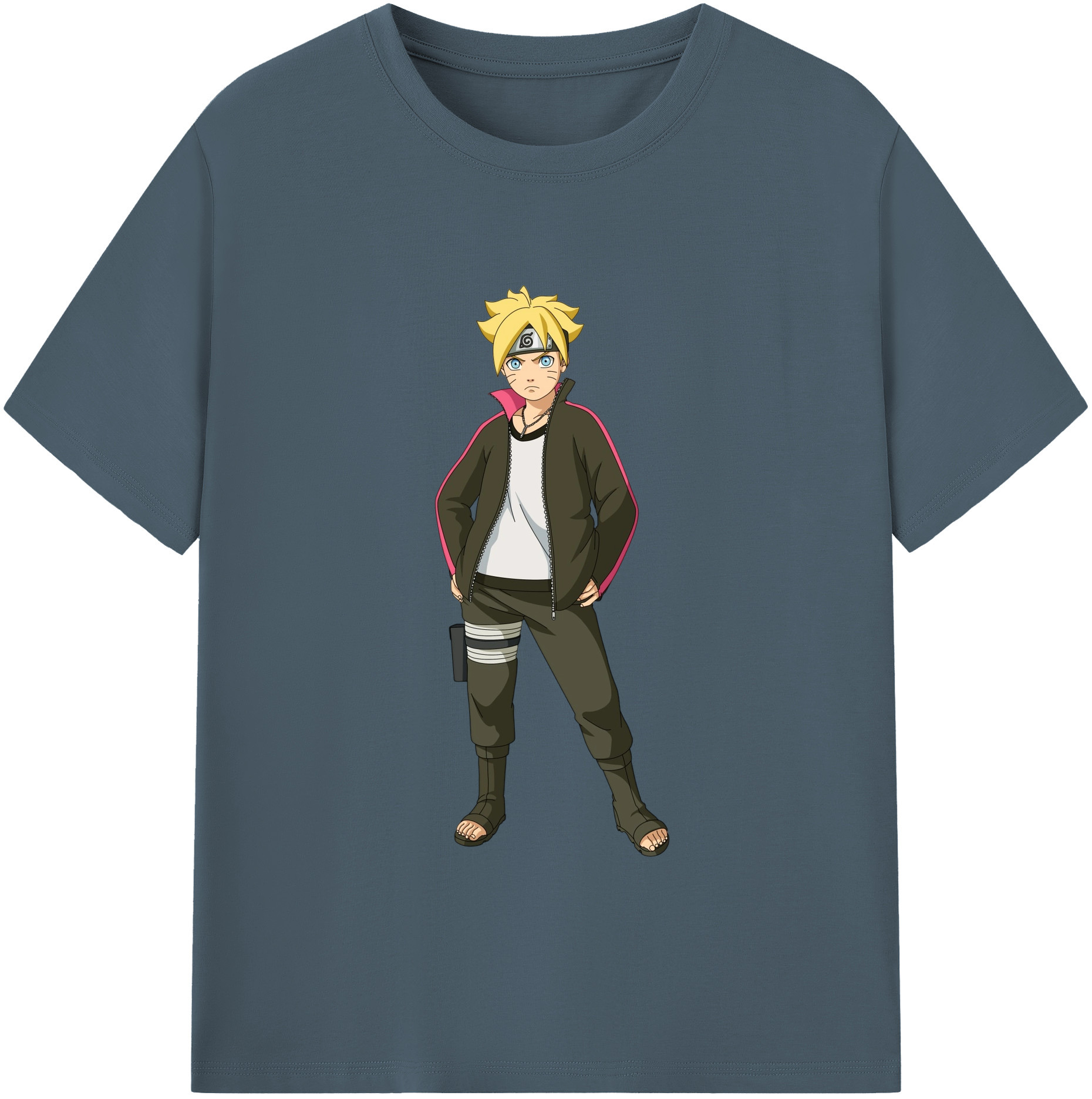 （画像用） NARUTO -ナルト- うずまき ボルト Uzumaki Boruto 綿100％半袖Tシャツ（フロントプリント）